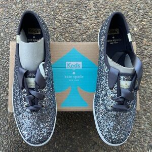 Kate Spade x Keds Women’s Glitter Sneakers - Dark Gray